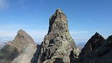 Der Gipfelturm des Grolitzners (beeindruckend, aber garnicht so schwer zum Klettern)
