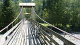 Die Hängebrücke über die Bregenzerach bei Bozenau